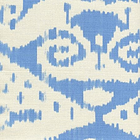 306048F MALAYA New Blue on Tint Quadrille Fabric