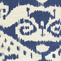 306051F MALAYA Navy on Tint Quadrille Fabric