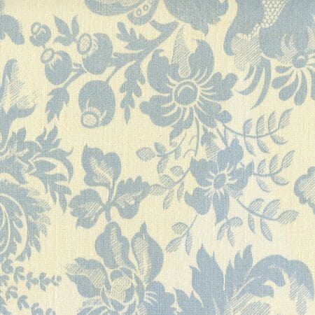 306081F DES GARDES  Soft Windsor Blue on Tint Quadrille Fabric