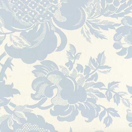 306081W DES GARDES Soft Windsor Blue On Off White Quadrille Wallpaper