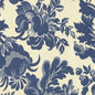 306090F DES GARDES  Denim Blue on Tint  Quadrille Fabric