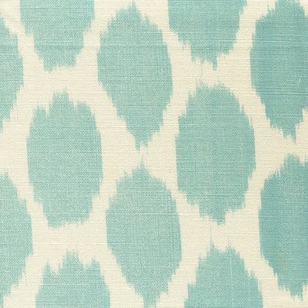 306101F ADRAS Turquoise on Tint Quadrille Fabric