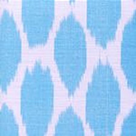 306101FW ADRAS Turquoise on White Quadrille Fabric