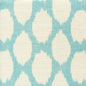 306143F ADRAS REVERSE Turquoise on Tint Quadrille Fabric