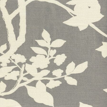 306185F HAPPY GARDEN BACKGROUND Grey on Tint  Quadrille Fabric