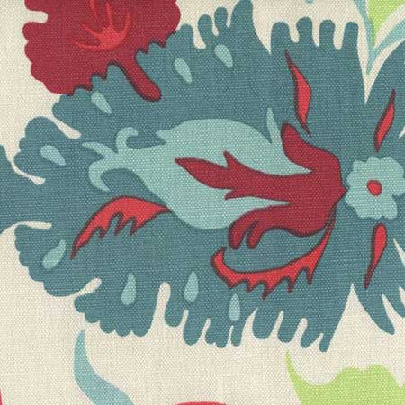 306225W UZBEK Multi Red Greens Blues Quadrille Wallpaper