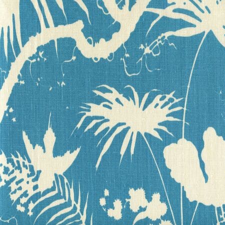 306231F Tropique Blotch One Color Dark Turquoise on Tint Quadrille Fabric