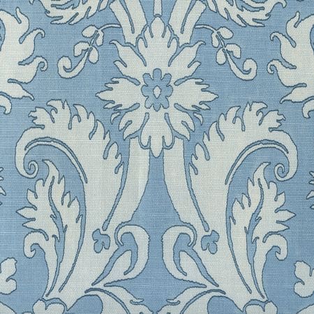 306247F BORGHESE Navy Windsor Blue Sky on Tint Quadrille Fabric