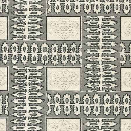 306281F MANCHESTER BY THE SEA Grey Ribbon Quadrille Fabric