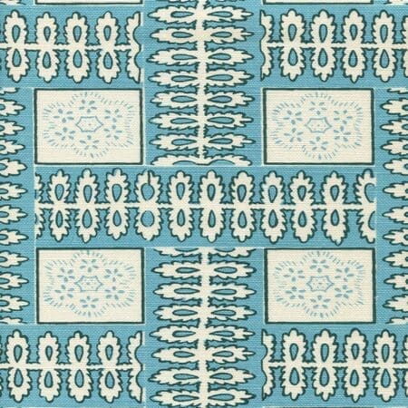 306285F MANCHESTER BY THE SEA Turquoise Ribbon Quadrille Fabric