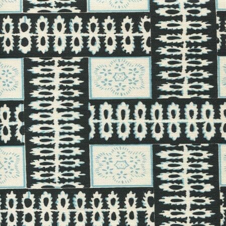 306289F MANCHESTER BY THE SEA Black Ribbon Quadrille Fabric