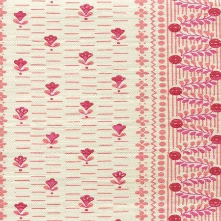 306293F LINKS II Multi Pinks on Tinted Linen Cotton Quadrille Fabric