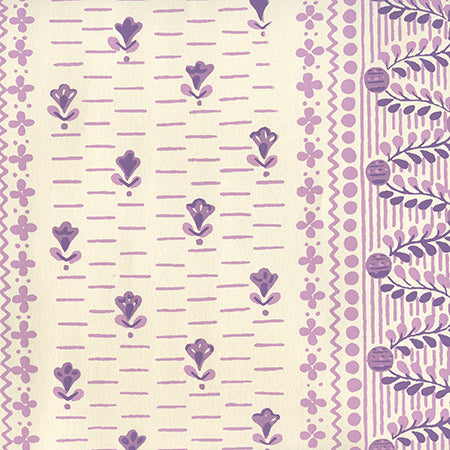 306297OWP LINKS II Multi Purples On Off White Quadrille Wallpaper