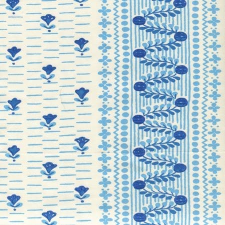 306298CT LINKS II Blue New Blue on Cotton Sateen Quadrille Fabric