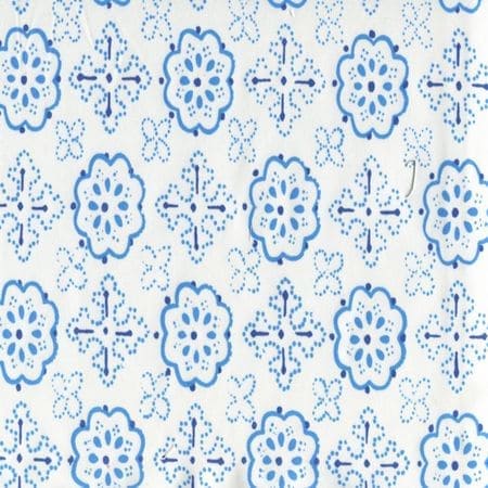 306309CTTN CRAWFORD Royal Blue French Blue Quadrille Fabric