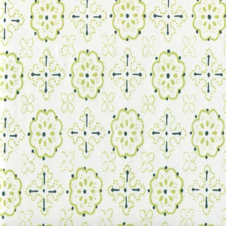 306311CTTN CRAWFORD Green Lime Quadrille Fabric