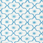 306320C-01CTT LONGFELLOW Turquoises on White Cotton Quadrille Fabric