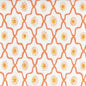 306320C-02CTT LONGFELLOW Orange Yellow on White Cotton Quadrille Fabric