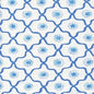 306320C-06CTT LONGFELLOW Royal New Blue on White Cotton Quadrille Fabric