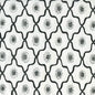 306320C-09CTT LONGFELLOW Black,Grey on White Cotton Quadrille Fabric