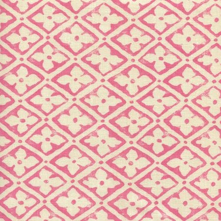 306330F-02 PUCCINI Pink on Tinted Linen Quadrille Fabric