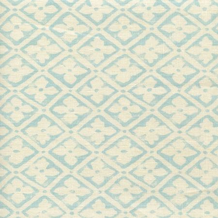 306330F-03 PUCCINI Venice Blue on Tinted Linen Quadrille Fabric