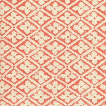 306330F-14 PUCCINI Tomato on Tinted Linen Quadrille Fabric