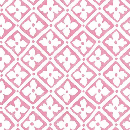 306330W-02 PUCCINI Pink On Almost White Quadrille Wallpaper