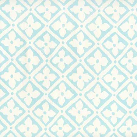 306330W-03 PUCCINI Venice Blue On Almost White Quadrille Wallpaper