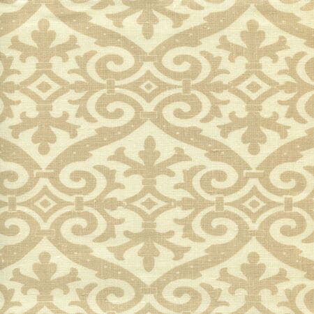 306490F-02 FRENCH DAMASK Beige on Tint Quadrille Fabric