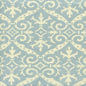 306495F-03 FRENCH DAMASK REVERSE Soft Windsor Blue on Tint Quadrille Fabric