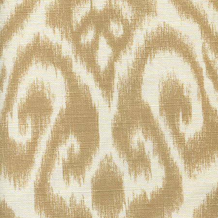 306570F-01 ISHIM IKAT Taupe on Tint Quadrille Fabric