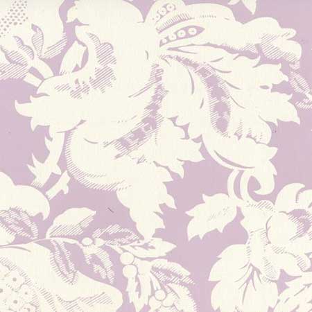 306583W DES GARDES REVERSE Soft Lavender On Off White Quadrille Wallpaper