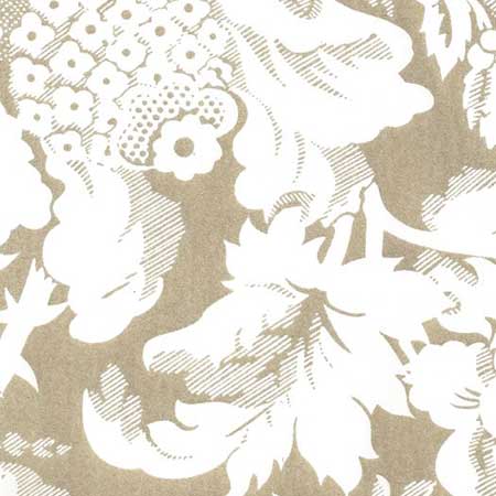 306593W DES GARDES REVERSE Gold Metallic On Off White Quadrille Wallpaper