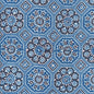 306600F-01 LORENZO ALL OVER Multi Agean Blue Black Quadrille Fabric