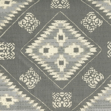 306620F-03 QUILT BATIK Multi Grays on Linen Quadrille Fabric