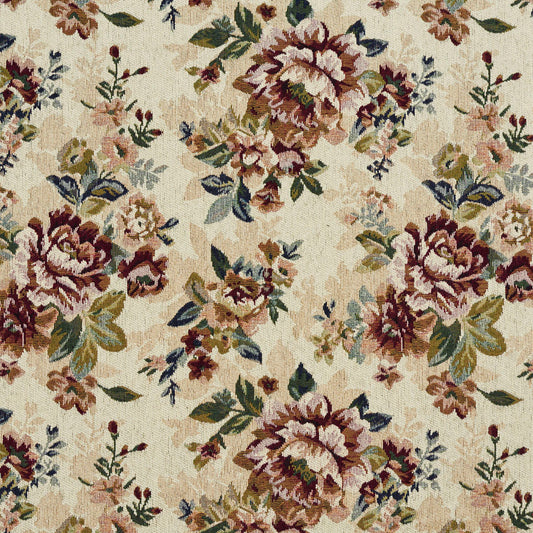 3178 Floral Harmony Red & Burgundy Charlotte Fabrics