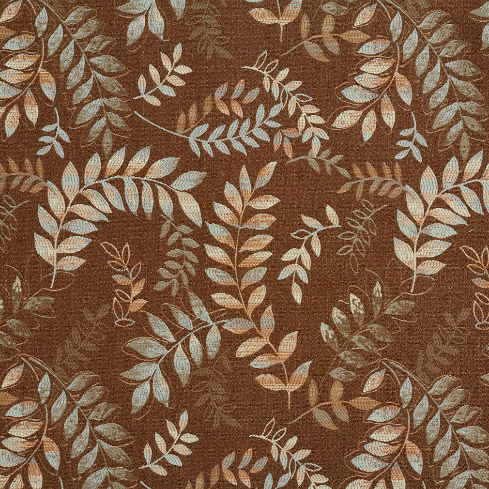 3242 Abstract & Geometric,Leaves Savannah Brown Charlotte Fabrics
