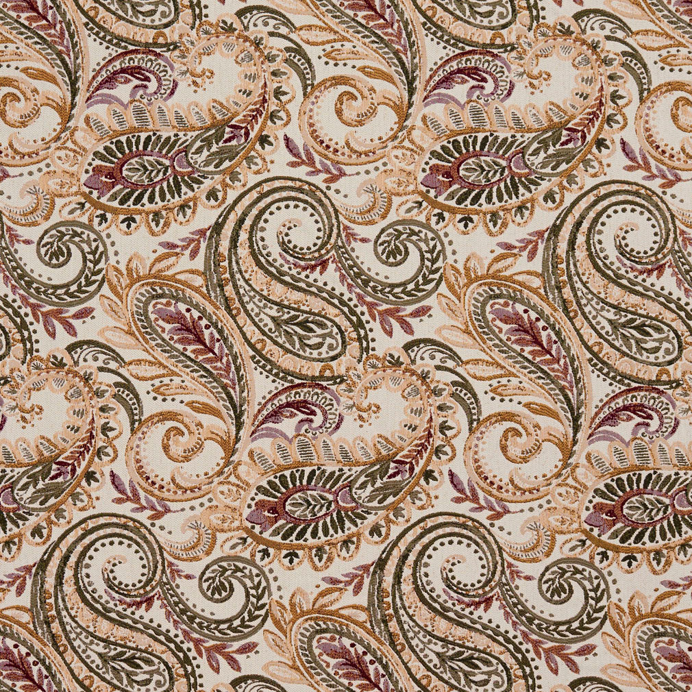 3260 Paisley Rosewood Green,Purple Charlotte Fabrics