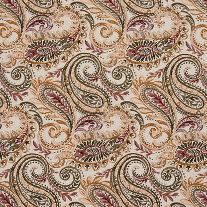 3260 Paisley Rosewood Green,Purple Charlotte Fabrics