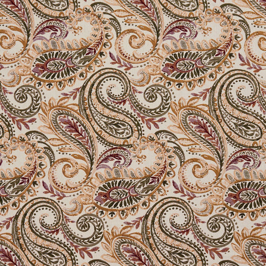 3260 Paisley Rosewood Green,Purple Charlotte Fabrics