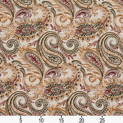 3260 Paisley Rosewood Green,Purple Charlotte Fabrics