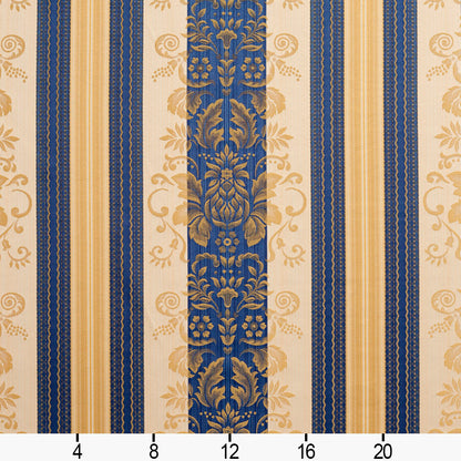 3280 Damask,Stripe Vintage Blue Charlotte Fabrics