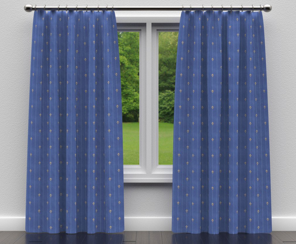 3283 Small Scale Old World Blue Charlotte Fabrics