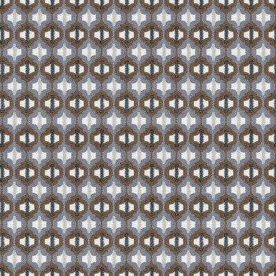 34794-516 TURNED OUT TILE COLONIAL BLUE KRAVET COUTURE UPHOLSTERY