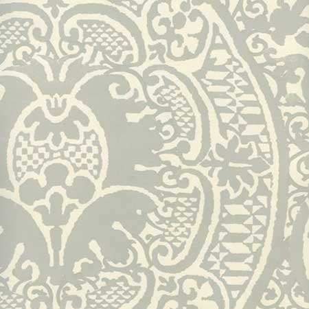 352000W-03OWP VENETO Gray On Off White Quadrille Wallpaper