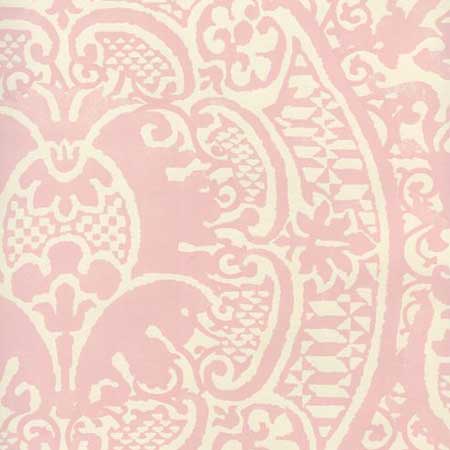 352000W-22OWP VENETO Soft Pink On Off White Quadrille Wallpaper