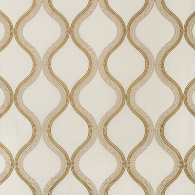 35553-1416 WANDERING IVORY/GOLD KRAVET COUTURE Fabrics Drapery Upholstery