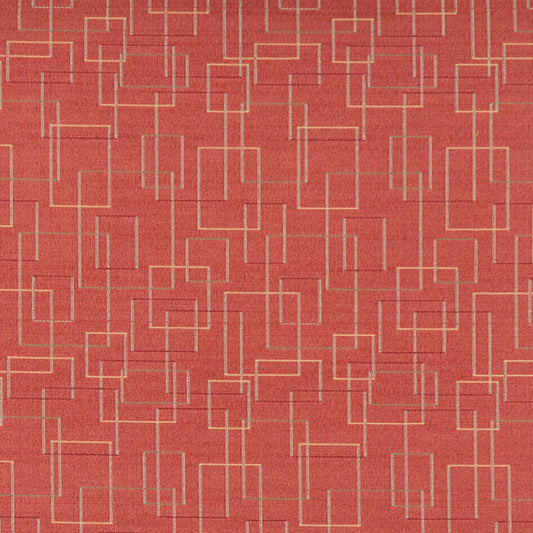 3558 Abstract & Geometric Paprika Orange & Rust Charlotte Fabrics