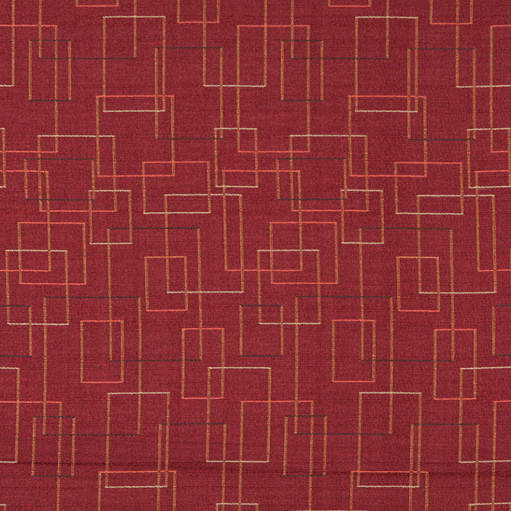 3561 Abstract & Geometric Cranberry Red & Burgundy Charlotte Fabrics